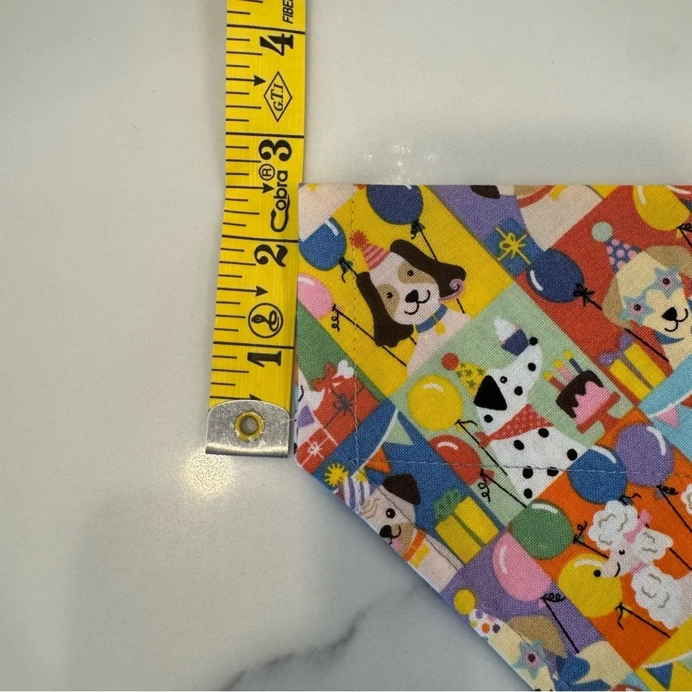 Colorful Birthday Over the Collar Dog Bandana